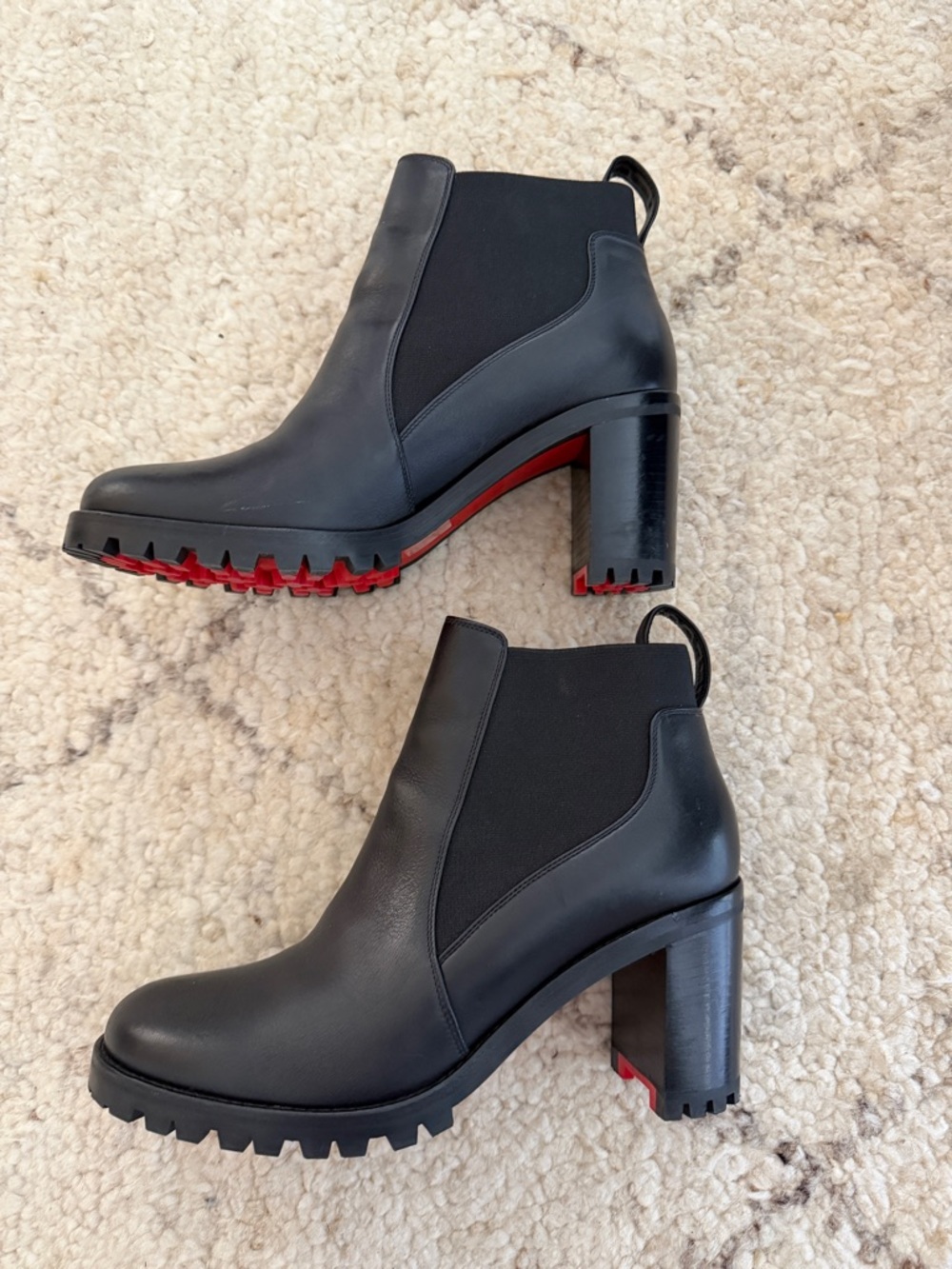 Christian Louboutin 70mm Leather Chelsea Marchacroche Booties - Picture 6 of 8